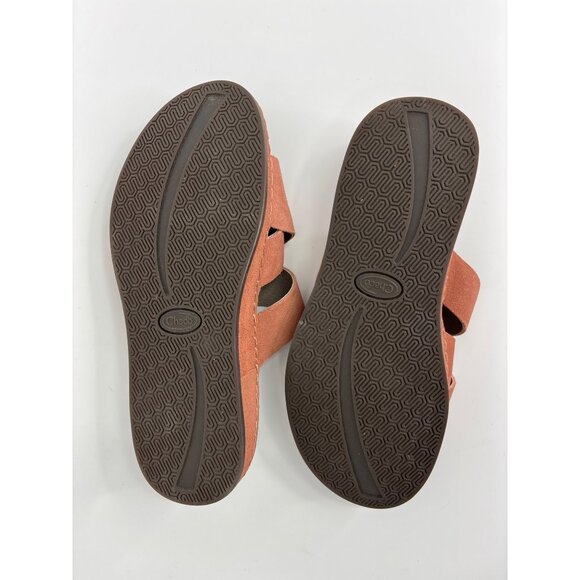 Chaco Wayfarer Criss-Cross Slide Wide Strap Sandal Clay Brick Size 6 - Picture 5 of 6
